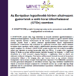 Az Európában legszélesebb körben alkalmazott gyakorlatok a szőlő korai tőkeelhalásával (GTDs) szemben
